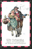 Künstler-AK Hans Boettcher: Wir Schwoba..., Paar In Tracht Mit Korb - Böttcher, Hans