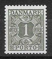 Danemark Journaux N°1 1ö Olive (dentelé 12,5) 1907 ** - Ungebraucht