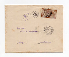 !!! LETTRE RECOMMANDEE D'ALEXANDRIE DE 1906 POUR CHIO (TURQUIE) - Covers & Documents