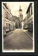 AK Rötha B. Leipzig, Strassenpartie Mit Blick Zur Georgenkirche - Rötha