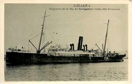 MILIANA Touache * Carte Photo * Bateau Cargo Paquebot Commerce Marine Marchande ? Compagnie De Navigation Mixte - Handel