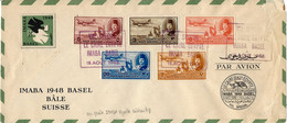 18 Août 1948- Enveloppe Egyptienne  P A  Oblit. LE CAIRE EGYPTE /IMABA BASEL / 18 Août 1948 - Lol Spécial - Covers & Documents