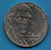 USA 5 CENTS 2008 D KM# 381 Jefferson Nickel - 1938-…: Jefferson