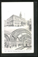 AK New York City, City Hall Showing Underground R. R. N. Y., U-Bahn - Métro