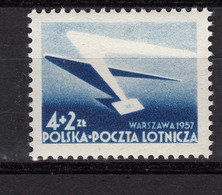 POLOGNE  LP/PA/Airmail 40 *  MH; Expo Varsovie (Warchau) 1957 - Nuevos