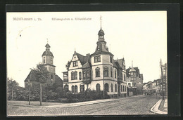 AK Mühlhausen I. Thür., Strasseneck Am Kiliansgraben Und Kilianikirche - Mühlhausen