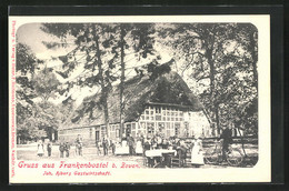 AK Frankenbostel B. Zeven, Joh. Albers Gasthaus, Davor Fröhliche Gäste - Zeven