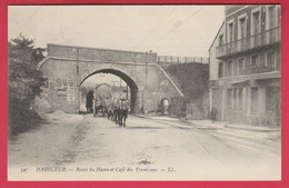 Harfleur - Route Du Havre Et Café Des Tramways ( Voir Verso ) - Harfleur