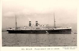 EL BIAR * Carte Photo * Bateau Cargo Paquebot Commerce Marine Marchande ? Compagnie De Navigation Mixte - Handel