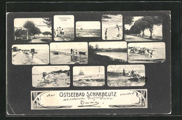 AK Scharbeutz, Wilhelminenbad, Möwenfütterung, Strandpartie - Scharbeutz