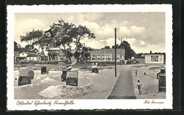 AK Scharbeutz, Gasthaus Strandhalle, Wehende Harkenkreuzfahne - Scharbeutz