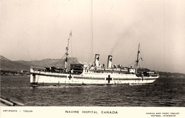 CANADA Navire Hôpital * Carte Photo * Bateau Cargo Paquebot Commerce Marine Marchande ? Compagnie SGTM - Koopvaardij