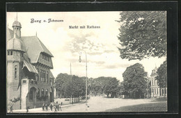 AK Burg A. Fehmarn, Markt Mit Rathaus Und Kindern - Fehmarn