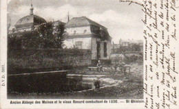 St Ghislain  Ancien Abbaye Des Moines Et Le Vieux Renard Combattant De 1830 Voyagé En 1901 - Saint-Ghislain