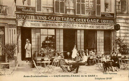 Avon Fontainebleau * Débit De Tabac Tabacs Buvette Vins Cartes Postales TABAC DE LA GARE Liqueurs - Fontainebleau