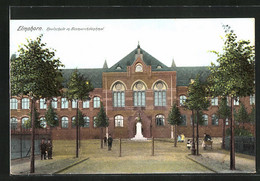 AK Elmshorn, Realschule Und Bismarckdenkmal - Elmshorn