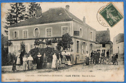 21 -  Côte D'Or -  Fontaines En Duesmois - Cafe Fays - Rue De La Gare (N5123) - Otros & Sin Clasificación