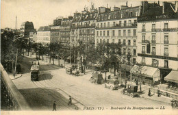 Paris * 6ème * Boulevard De Montparnasse * Tramway Tram * Automobile Voiture Ancienne * Hôtel De La Marine - District 06