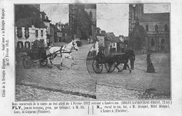 CPA 29 DEUX CONCURRENTS DE LA COURSE AU TROT ATTELE 1912 ARRIVANT A LANDIVISIAU - Other & Unclassified