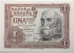 Espagne - 1 Peseta - 1953 - PICK 144a.2 - Pr. NEUF - 1-2 Peseten