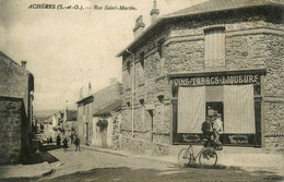 Achères * VINS TABAC LIQUEURS Débit De Tabac Tabacs , Rue St Martin - Acheres