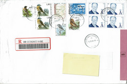 2003 - Lettre De Belgique Pour La France - OISEAUX - Bloc De 4 Tp Roi Albert II2,50 € - Lettres & Documents