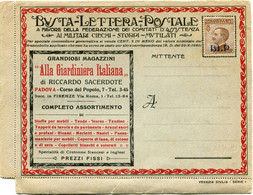 ITALIE ENVELOPPE B.L.P. AVEC PUBLICITES ALCOOL / GOMME POUR PNEU PIRELLI / CINEMA / MODE / BANQUE / ASSURANCE / MACHINE. - Timbres Pour Envel. Publicitaires (BLP)