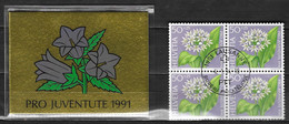 Suisse 1991 Carnet C1383 - Pro Juventute  - Complet, Neuf**, Avec 1 Bloc De 4 Obliréré - Bon état - Théme Nature Flore, - Markenheftchen