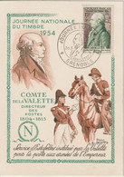 France Carte Maximum 1954 Journée Du Timbre Grenoble 969 - 1950-1959