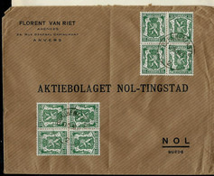 Env. ( E )  Obl.  BERCHEM 1938 - Posta Rurale