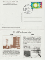 France 1996 50ème Anniversaire EDF-GDF Tronchy (71) - Bolli Commemorativi