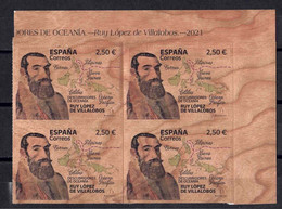 ESPAÑA 2021 ** MNH ED. 5498 DESCUBRIDORES DE OCEANIA. RUY LOPEZ DE VILLALOBOS BL.4 - Unused Stamps