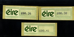 IRELAND/EIRE - 1990  AMIEL AUTOMATIC LABELS SET  MINT NH - Vignettes D'affranchissement (Frama)