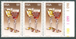 RSA  Mnh -  Horizontal Strip Of 3 Stamps Wine Glasses - Wine Winery Vin Vins Vino - - Otros & Sin Clasificación