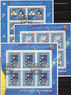 Set 1 US-spaceteam 1960-1975 Jemen 861+870+880 KB O 18€ Kopernikus Raumfahrt Mercury 8 Apollo 8 M/s Blocs Bloque Bf NASA - Collections