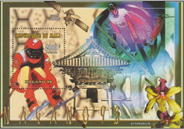 Mali 1998 Ski Space Espace Orchids Orchidée Dendrobium MNH - Winter 1998: Nagano