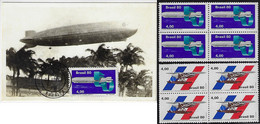 Brazil 1980 Stamp RHM-C-1145/1146 Graff Zeppelin And Seaplane Mint + Maximum Card - Cartes-maximum