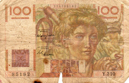 France - 100 Francs - Jeune Paysan - 15.2.1949 -  2 Scans - - 100 F 1945-1954 ''Jeune Paysan''