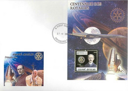 Guinea Bissau 2005, Rotary, Concorde, Rotary, Satellite, BF GOLD FDC - Afrika