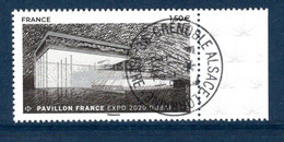 France 2021.issu De La Mini Feuille Pavillon De France Dubai..Cachet Rond Gomme D'origine. - Gebraucht