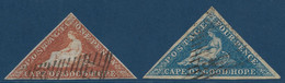 Cap De Bonne Esperance N°1 & 2 Oblitérés Tres Frais Obliterations Légères Signés Calves - Kap Der Guten Hoffnung (1853-1904)