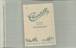 PUBLICITE -CHANTILLY  NOUVEAU PARFUM HOUBIGANT  Tout Le Charme De L'Ile De France  (2021-JUIN-Divers 509) - Anciennes (jusque 1960)