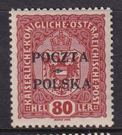 POLAND 1919 Krakow Fi 43 Mint Hinged Signed Petriuk I-23 - Neufs