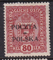 POLAND 1919 Krakow Fi 43 Mint Hinged Signed Petriuk I-16 - Unused Stamps