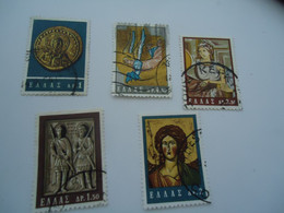 GREECE   USED STAMPS 1964  BYZANTINE ART - Télégraphes