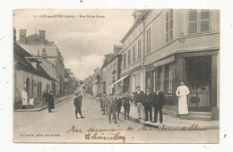 Cp , 10 , AIX EN OTHE , Rue Notre Dame ,commerce ,boucherie ,boucher ,écrite 1920 - Altri & Non Classificati