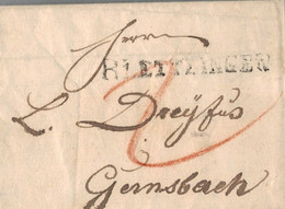 1843 R.1. ETTLINGEN Bf M. Inhalt - [1] Prefilatelia