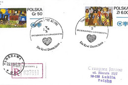 Pologne Polska - VARSOVIE Warszawa - Enveloppe Recommandée - 22 XI 1982 - Don Du Sang - Dar Krwi Darem Serca - Brieven En Documenten