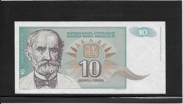 Yougoslavie - 10 Dinar - Pick N°138 - NEUF - Joegoslavië