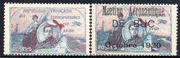 193.FRANCE.1920  GUYNEMER AND DE BUC AVIATION MEETING LABELS MNH - Luftfahrt